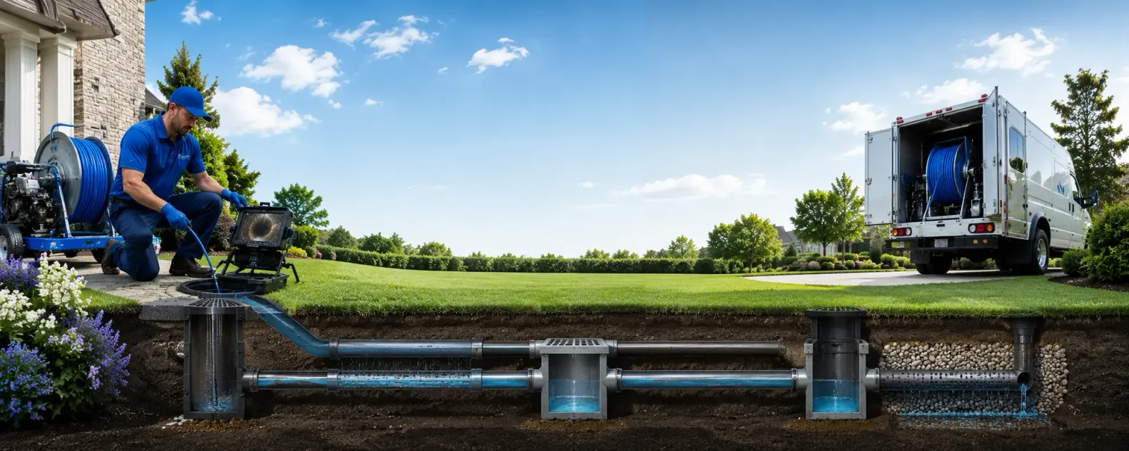 Outdoor drain cleaning information for Limekiln, PA